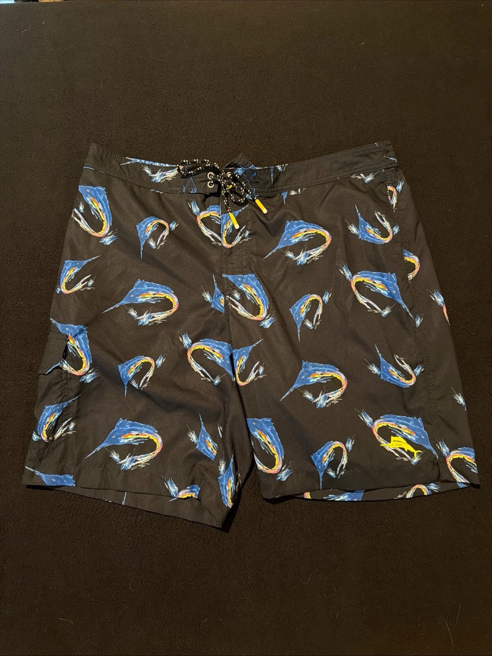 Tommy‎ Bahama Artist Justin Cox Baja Marlin Splash 9" Cargo Board Shorts XL